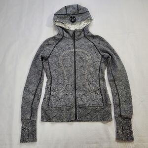 Lululemon Manifesto Script Scuba Jacket Hoodie Floral Womens Size 4